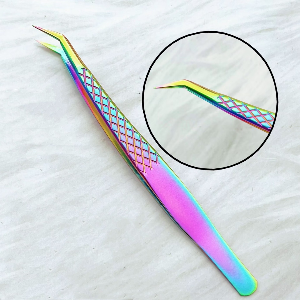 Isolation Tweezer Curved - Juego de Pinzas Profesionales para Extensión