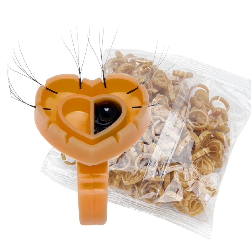 Eyelash Extension Volume Lashes - 500 Anillos de Pegamento para Extensiones