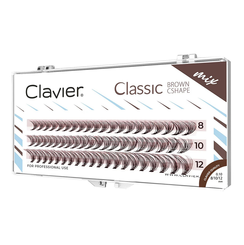 Eyelash Extension Natural Classic - Clavier pestañas marrones clásicas pestañas naturales