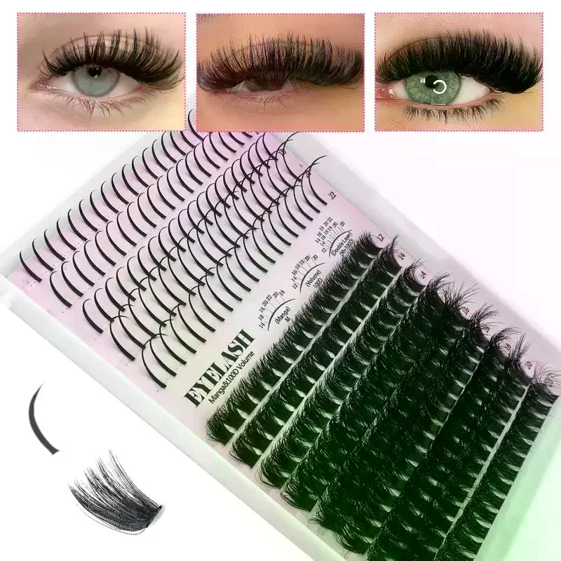 Eyelash Extension Volume Lashes - Kit de Pestañas en Racimo, Pestañas