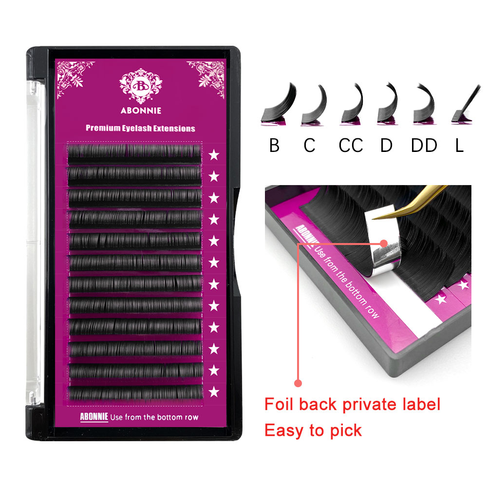 Eyelash Extension Natural Classic - Abonnie B Curl 8-15 mm Pestañas