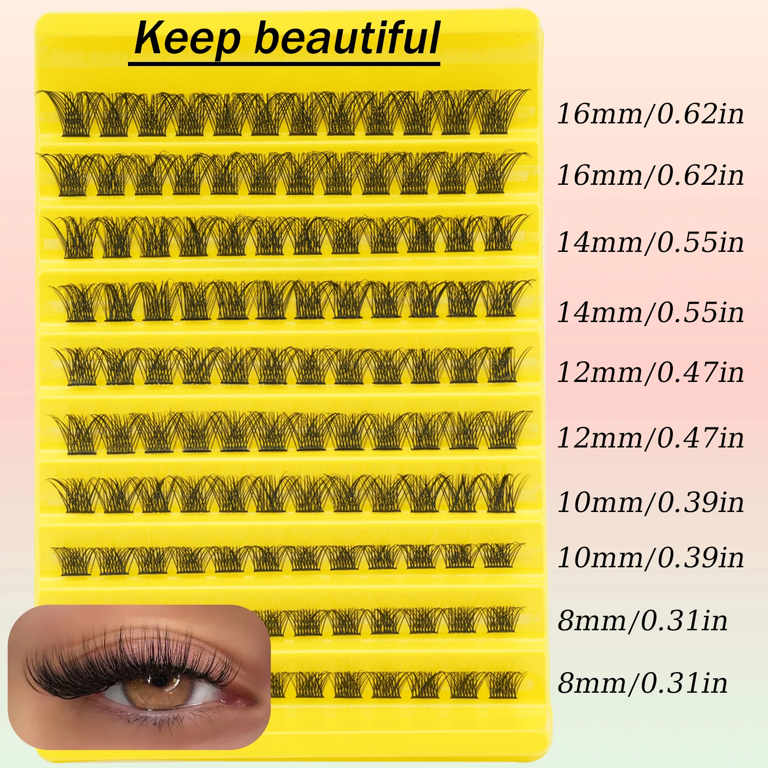 120 pestañas individuales en r - Eyelash Extension Cluster reseña y precio