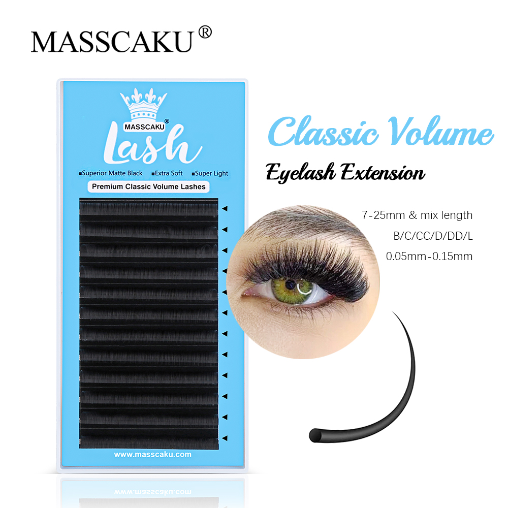 MASSCAKU-Extensión de pestañas - Eyelash Extension Natural Classic reseña y precio