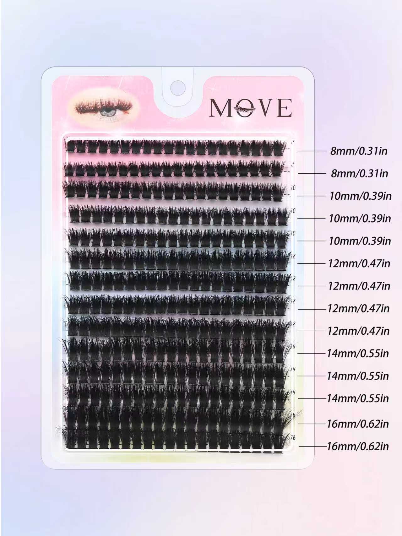 280 PZAS de Pestañas Postizas  - Eyelash Extension Cluster reseña y precio