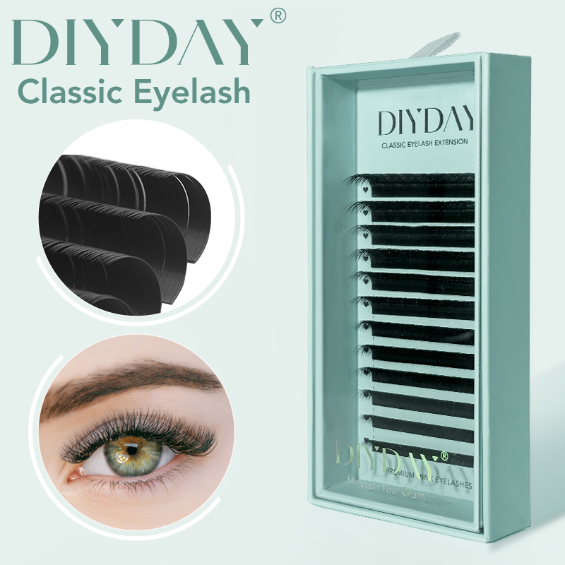 DIYDAY 16 filas de pestañas de - Eyelash Extension Natural Classic reseña y precio