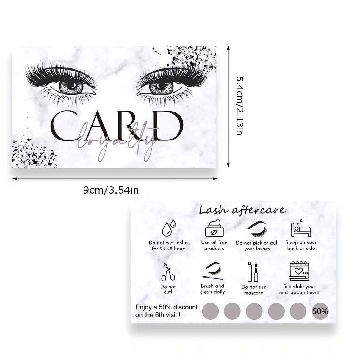 50 unids/lote tarjeta de cuida - Lash Mapping Sticker reseña y precio