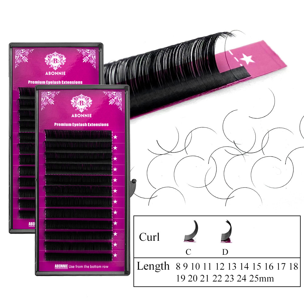Abonnie B Curl 8-15 mm Pestaña - Eyelash Extension Natural Classic reseña y precio